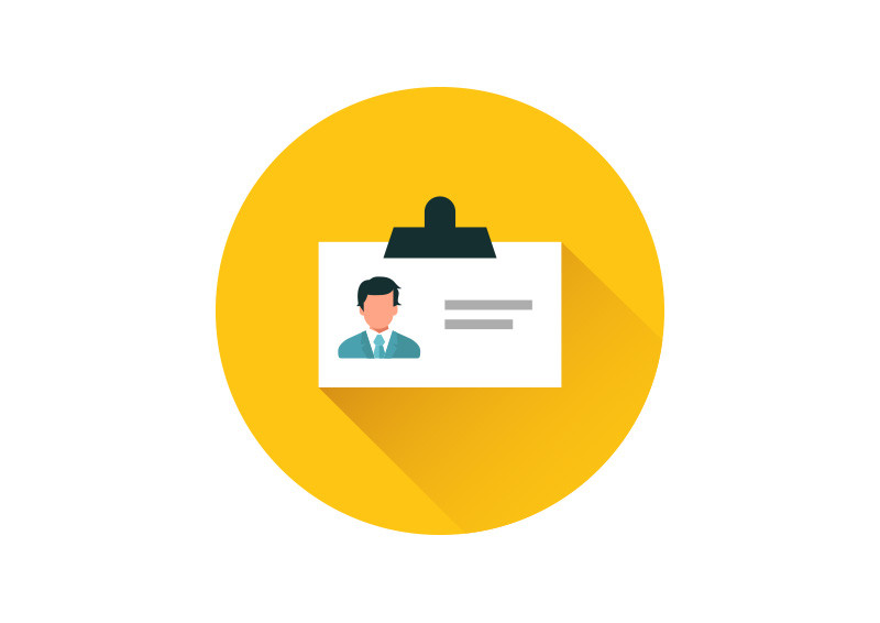 800x566 Id Card Flat Vector