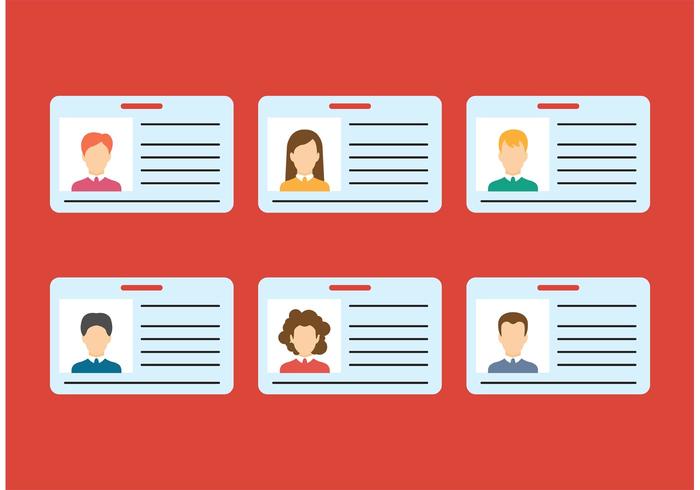 700x490 Identification Card Vectors