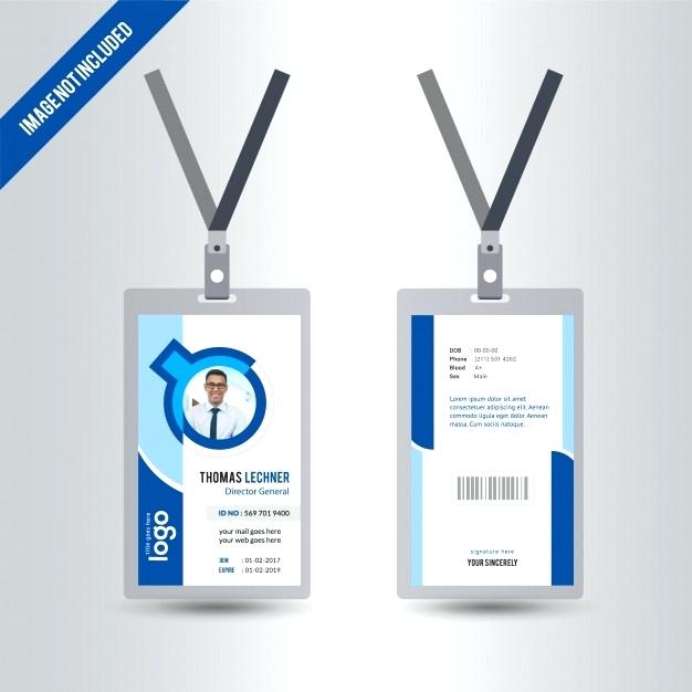 626x626 Simple Id Card Template Circle Design Premium Vector Free