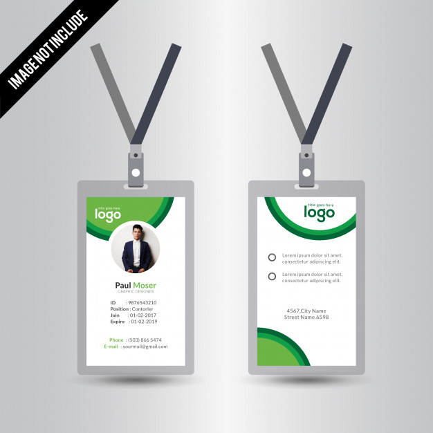 626x626 Simple Vector Id Card Template Vector Premium Download