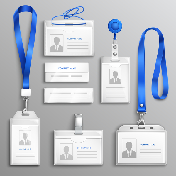 600x600 Id Card Badge Vector Set Free Download