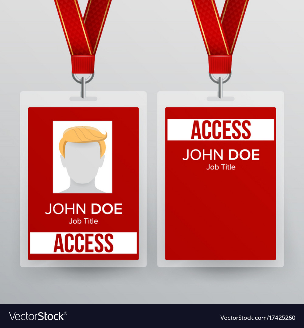 1000x1080 Press Pass Id Card Plastic Badge Template Vector Awesome Websites