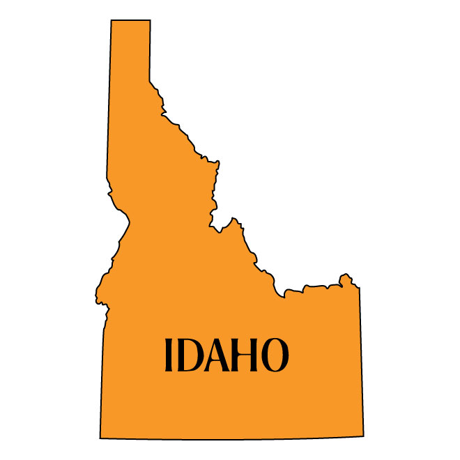 660x660 Vector Map Of Idaho