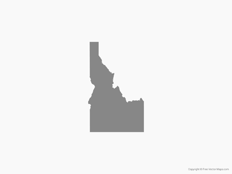 460x345 Vector Maps Of Idaho Free Vector Maps