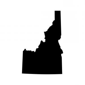 300x300 Map Of The Us State Idaho Vector Orangiausa