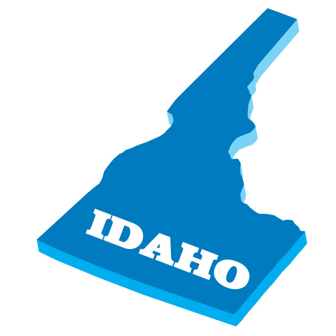 660x660 Idaho 3d Vector Map