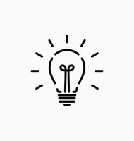 190x200 Vector Light Bulb Icon With Concept Of Stock Vectors