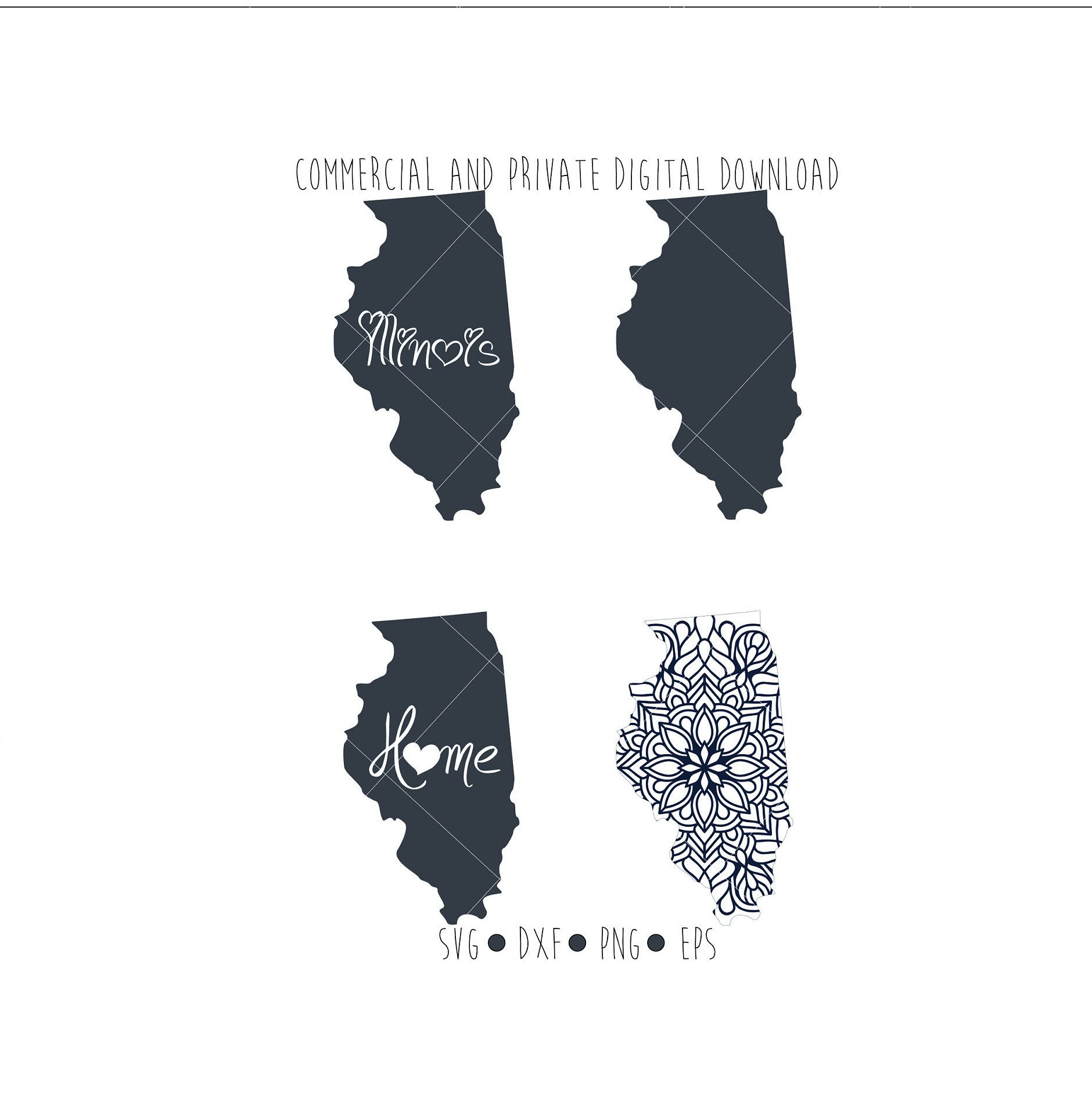 1880x1919 Illinois State Digital Files Cut File For Silhouette And Etsy