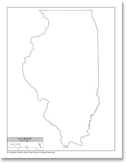 250x321 Simple Outline Map Of Illinois Available As