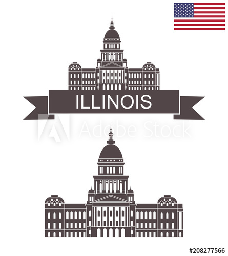 445x500 State Of Illinois. Illinois State Capitol. Springfield