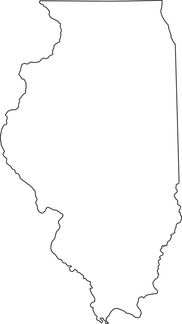 736x1304 Illinois Outline Clipart