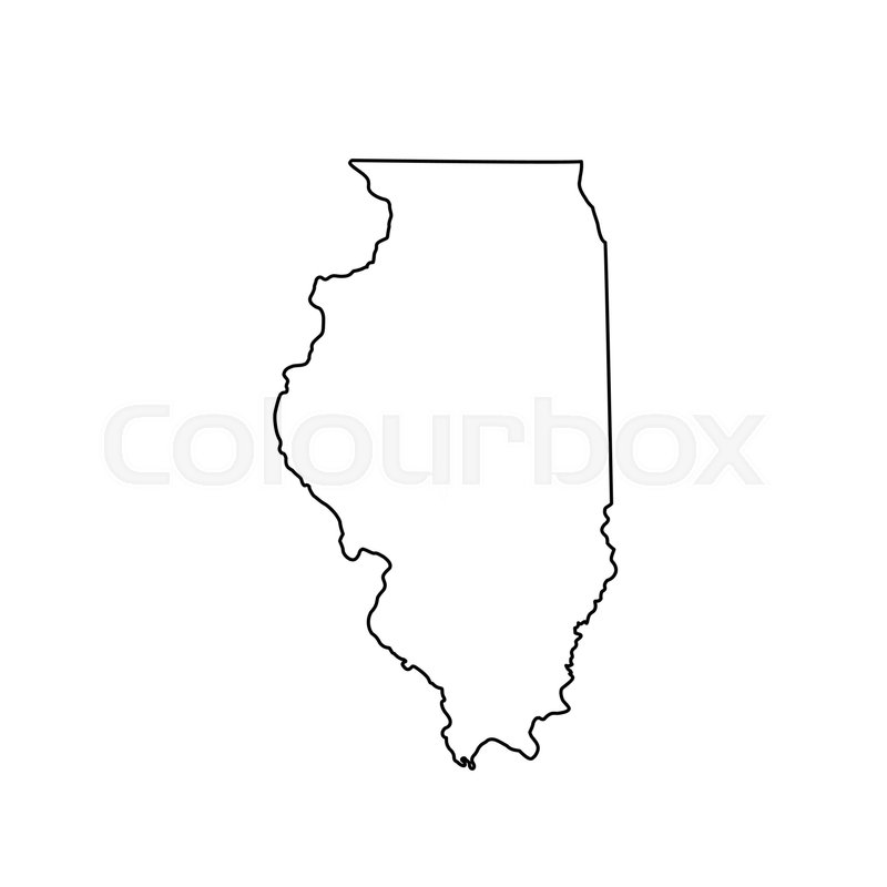 800x800 Map Of The U.s. State Illinois. Vector Illustration Stock Vector