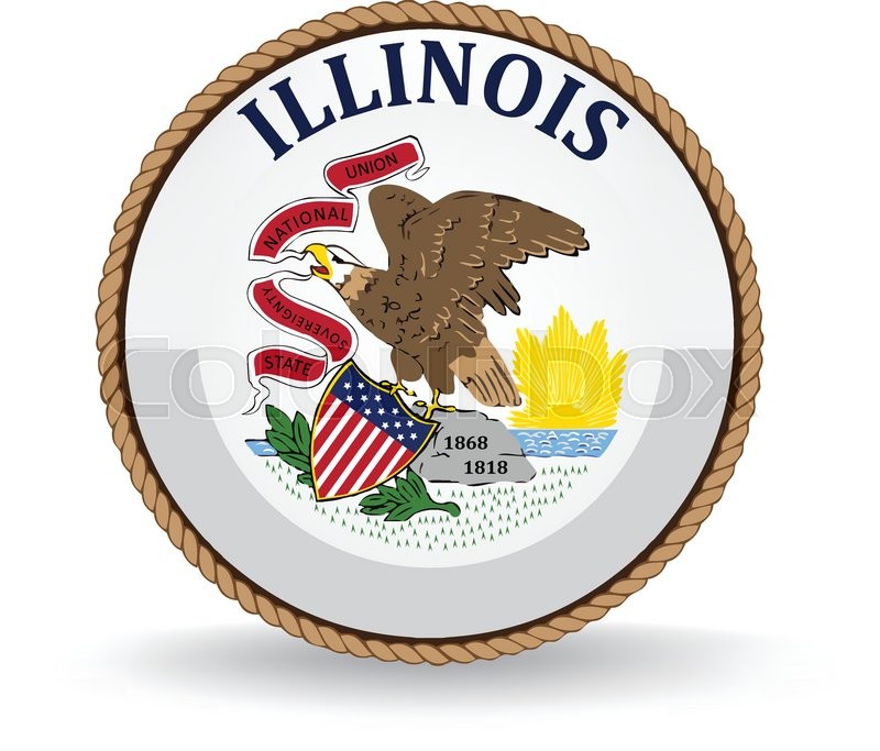 800x683 Flag Seal Of The State Of Illinois. Stock Vector Colourbox
