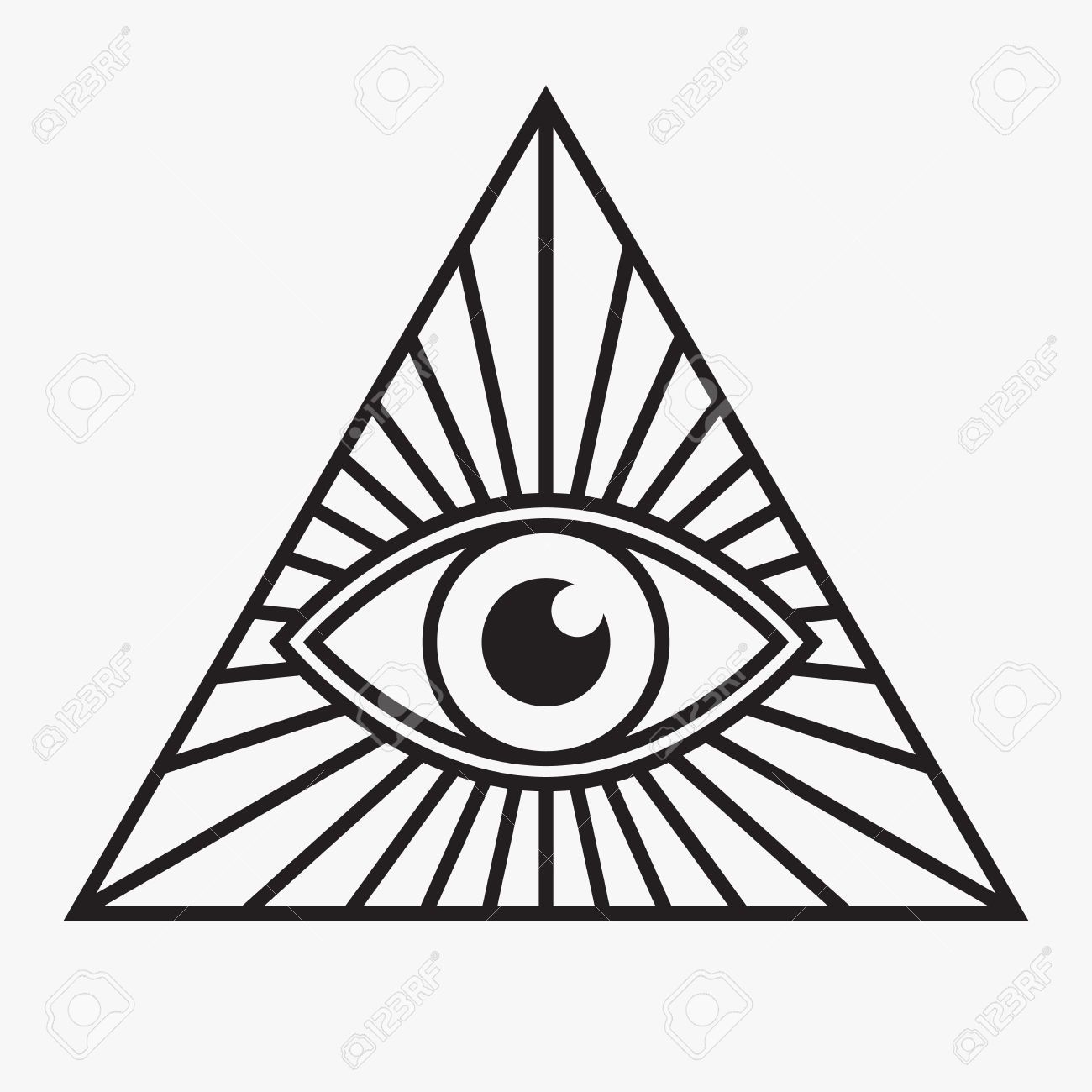 1300x1300 All Seeing Eye Symbol, Vector Illustration Patterns For Wcip