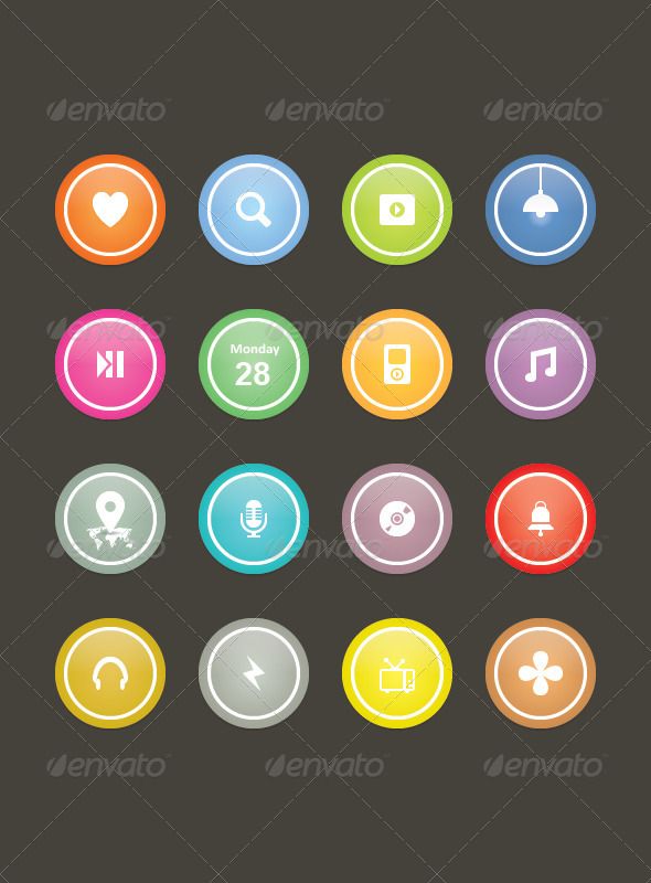 590x800 Glossy Vector Icons Vector Shapes, Icons And Adobe Illustrator