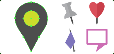 389x186 Flat Map Markers Vector Icons With Custom Icon Design Service