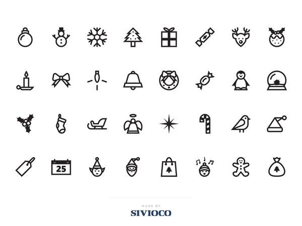 600x450 Free Christmas Vector Icon Set