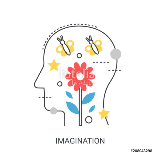 500x500 Imagination Vector Illustration Concept. Stock Image And Royalty