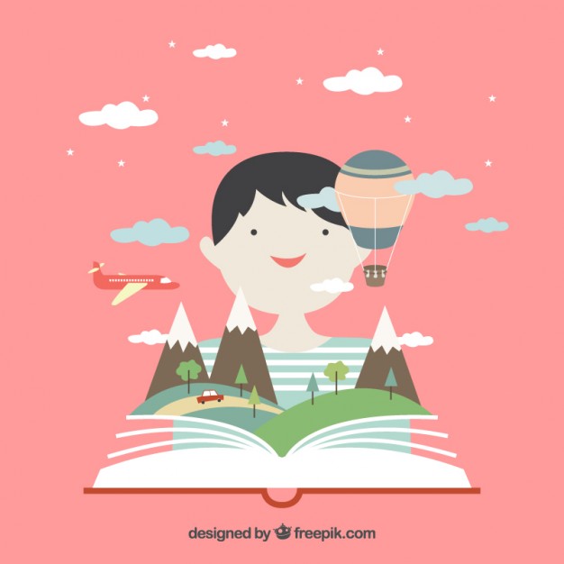 626x626 Boy Imagination Illustration Vector Free Download