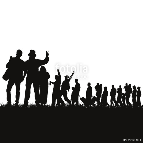 500x500 Immigration People Silhouette Stock Image And Royalty Free Vector