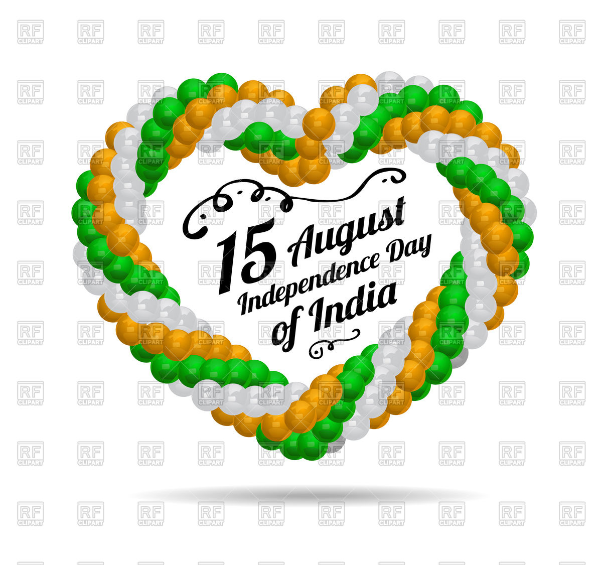 1200x1126 Indian Independence Day With Balloons Vector Image Vector