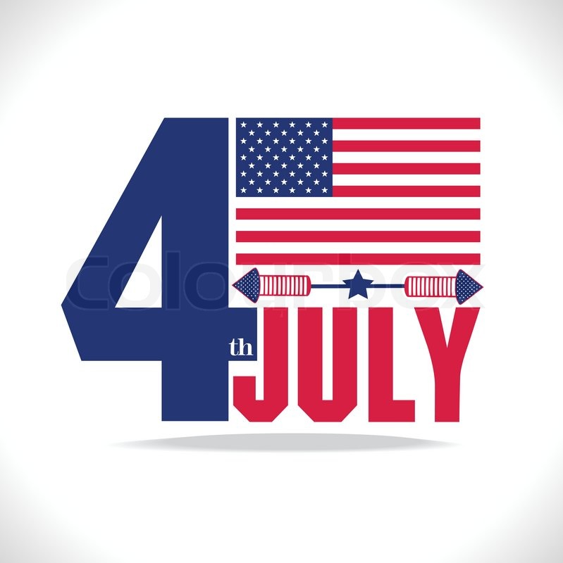 799x800 July 4, Stylish American Independence Day Design. Vector
