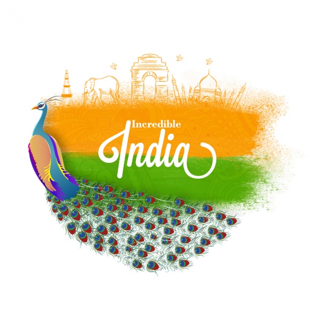 626x626 Beautiful Background With Peacock For Indian Independence Day