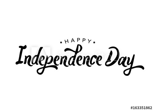 500x360 Calligraphic Independence Day Vector Typography