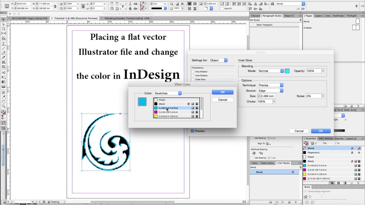 1280x720 Trick To Change Color Of Flat Placed Vector File In Indesign