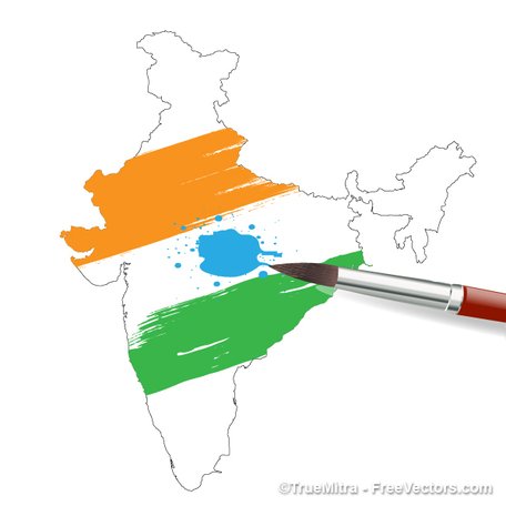 456x456 Free India Map Clipart And Vector Graphics