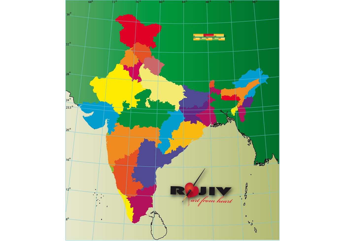 1400x980 India State Map