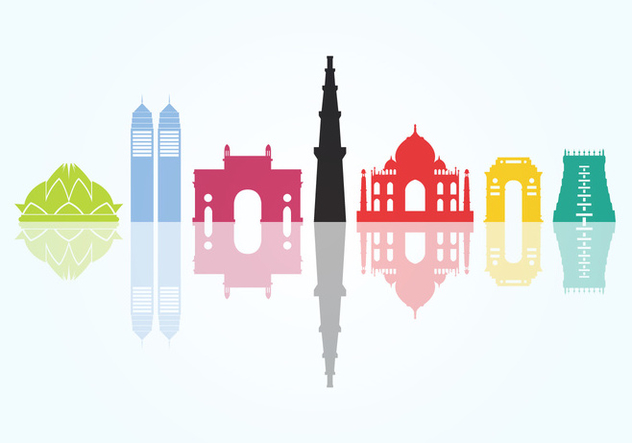 632x443 Indian City Monuments Free Vector Download 345425 Cannypic