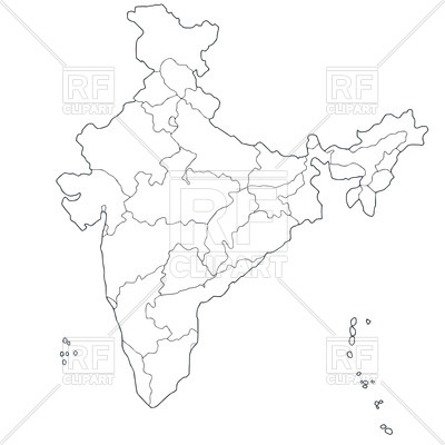 400x400 Outline Of Map Of Indian States