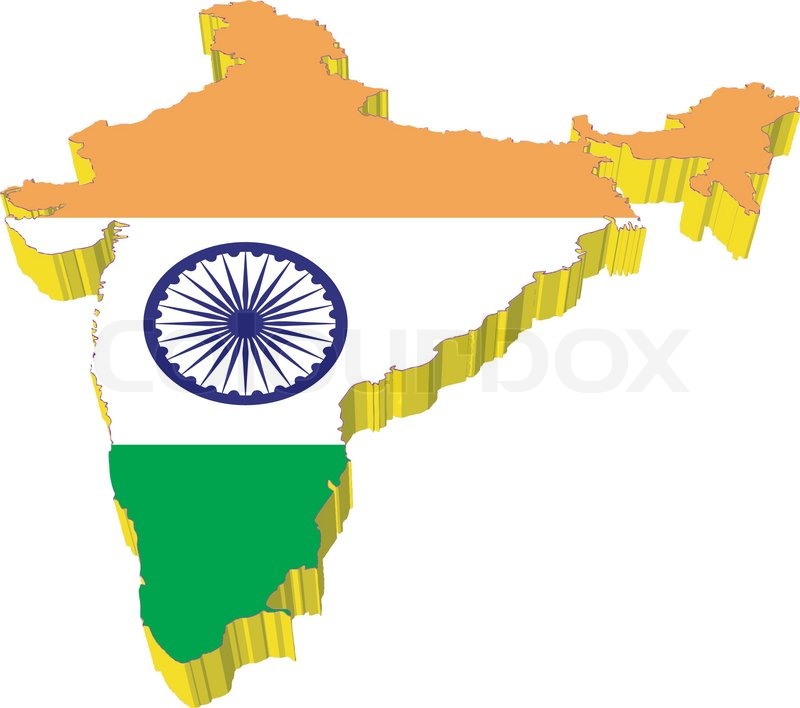 800x708 Vectors 3d Map Of India Stock Vector Colourbox