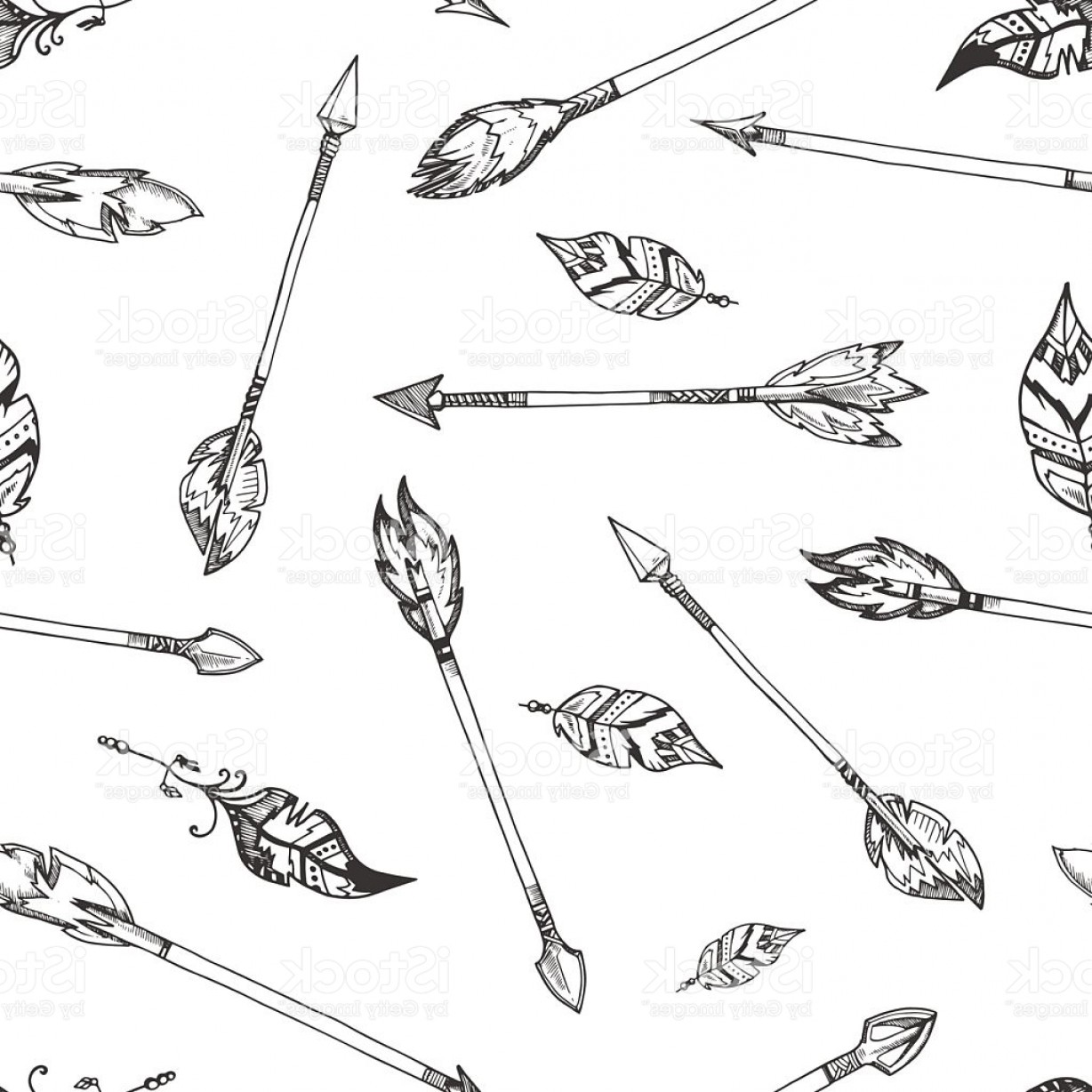 1228x1228 Hand Drawn Indian Arrows Vector Seamless Hippie Pattern Gm Arenawp
