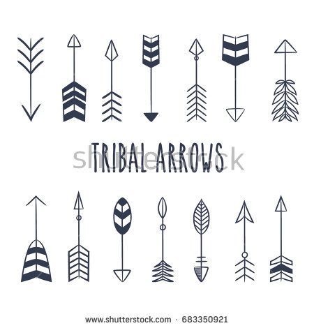 450x470 Hipster Clipart Indian Arrow