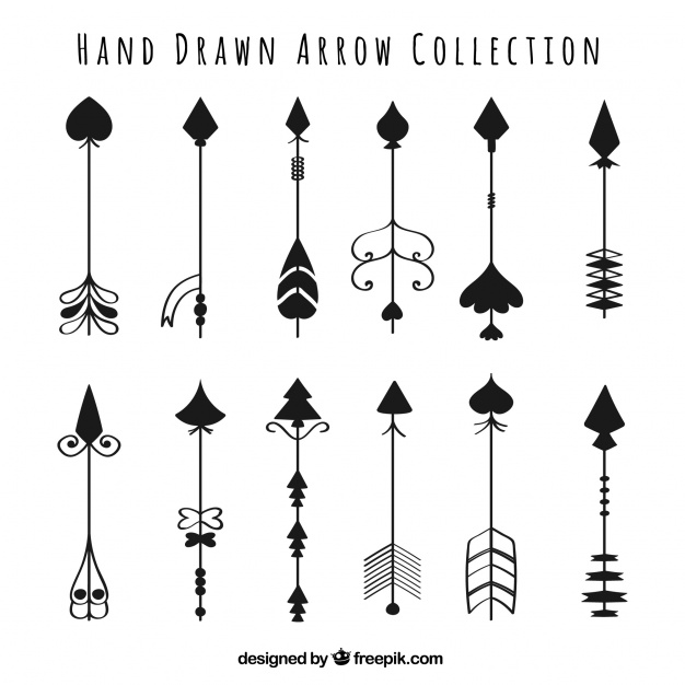 626x626 Ai] Set Of Hand Drawn Indian Arrows Vector Free Download