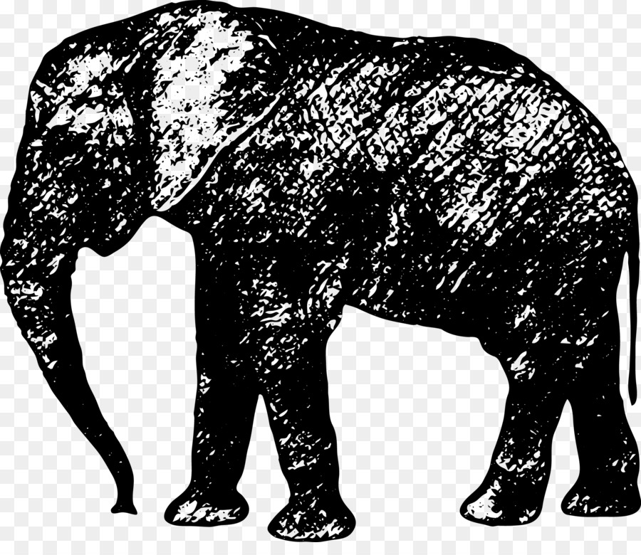 900x780 African Elephant Indian Elephant Silhouette Sticker