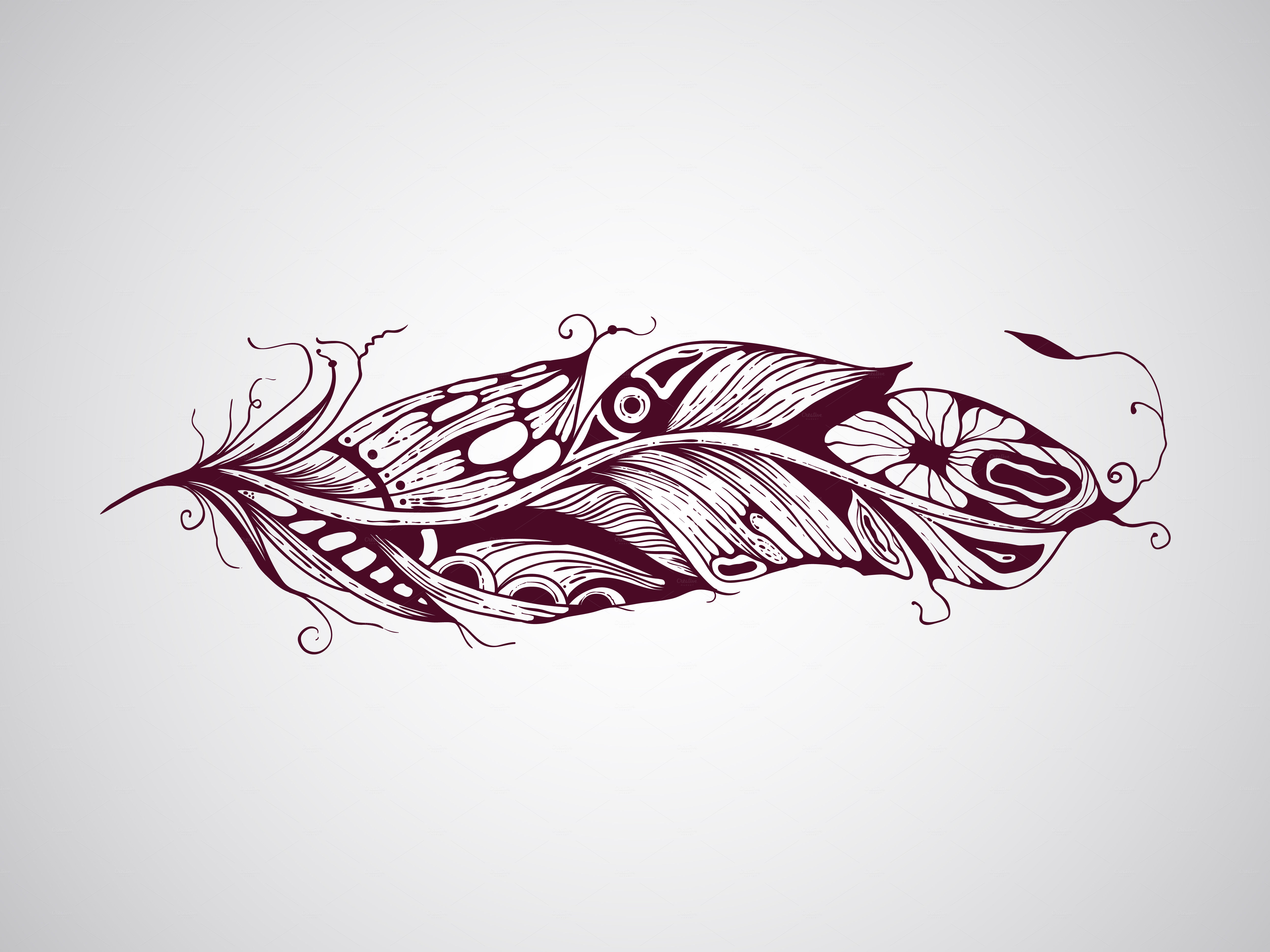 5000x3750 Indian Feather Clipart