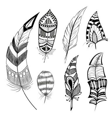 380x400 Indian Feather Vector