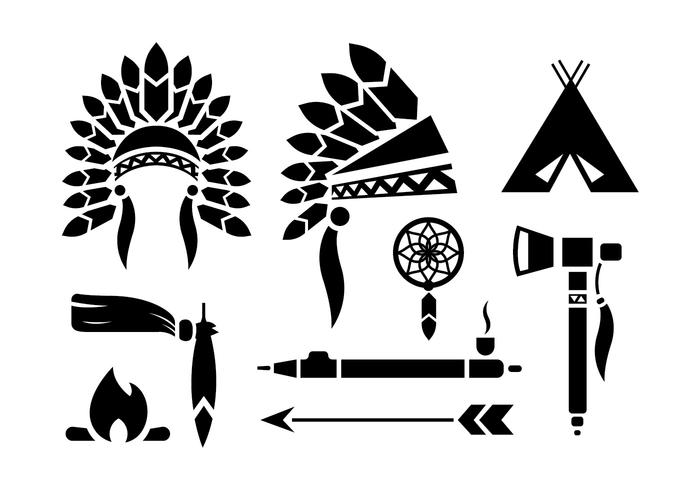700x490 Indian Headdress Vector Set
