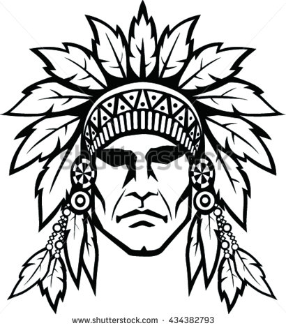 410x470 Collection Of Indian Head Drawing High Quality, Free