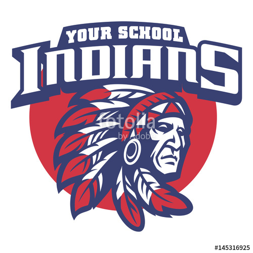 500x500 School Mascot Of Indian Chief Head Stock Image And Royalty Free