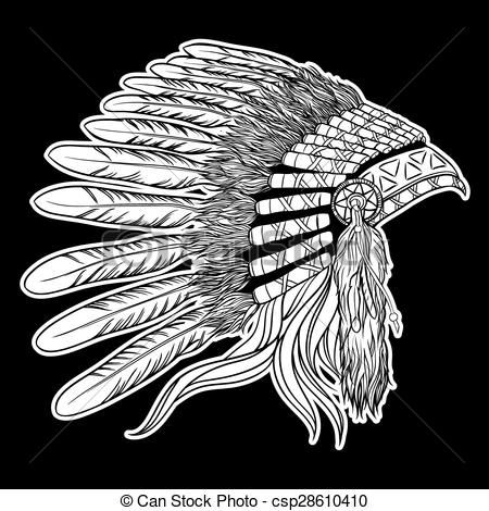 450x470 Native American Clipart Indian Headdress