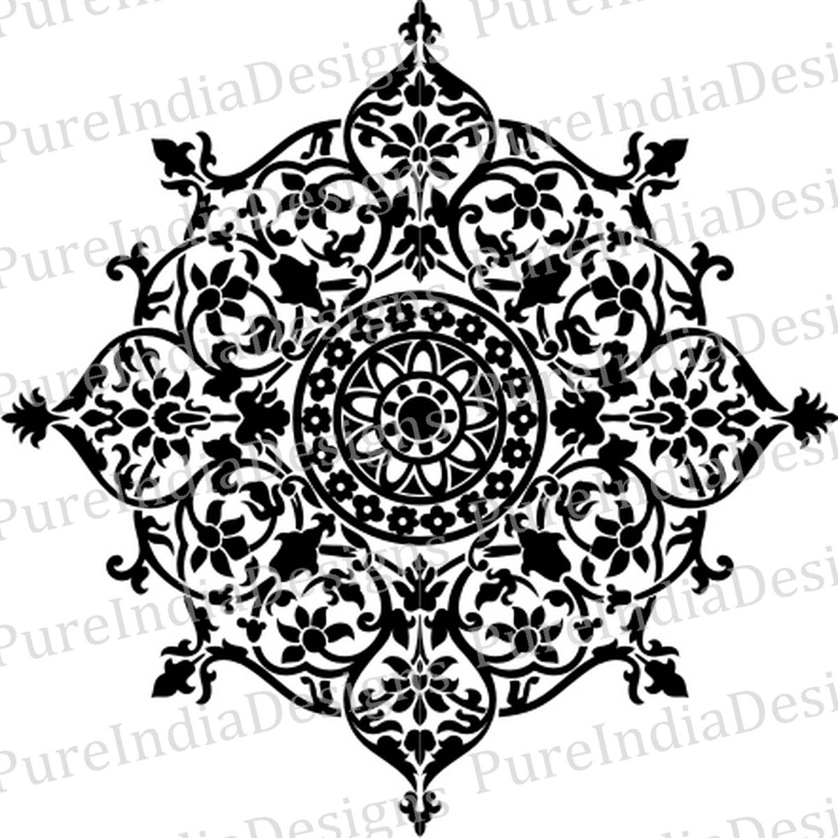 1200x1200 Mandala Svg Mandala Vector Logo Mandala Cutting File Indian Etsy