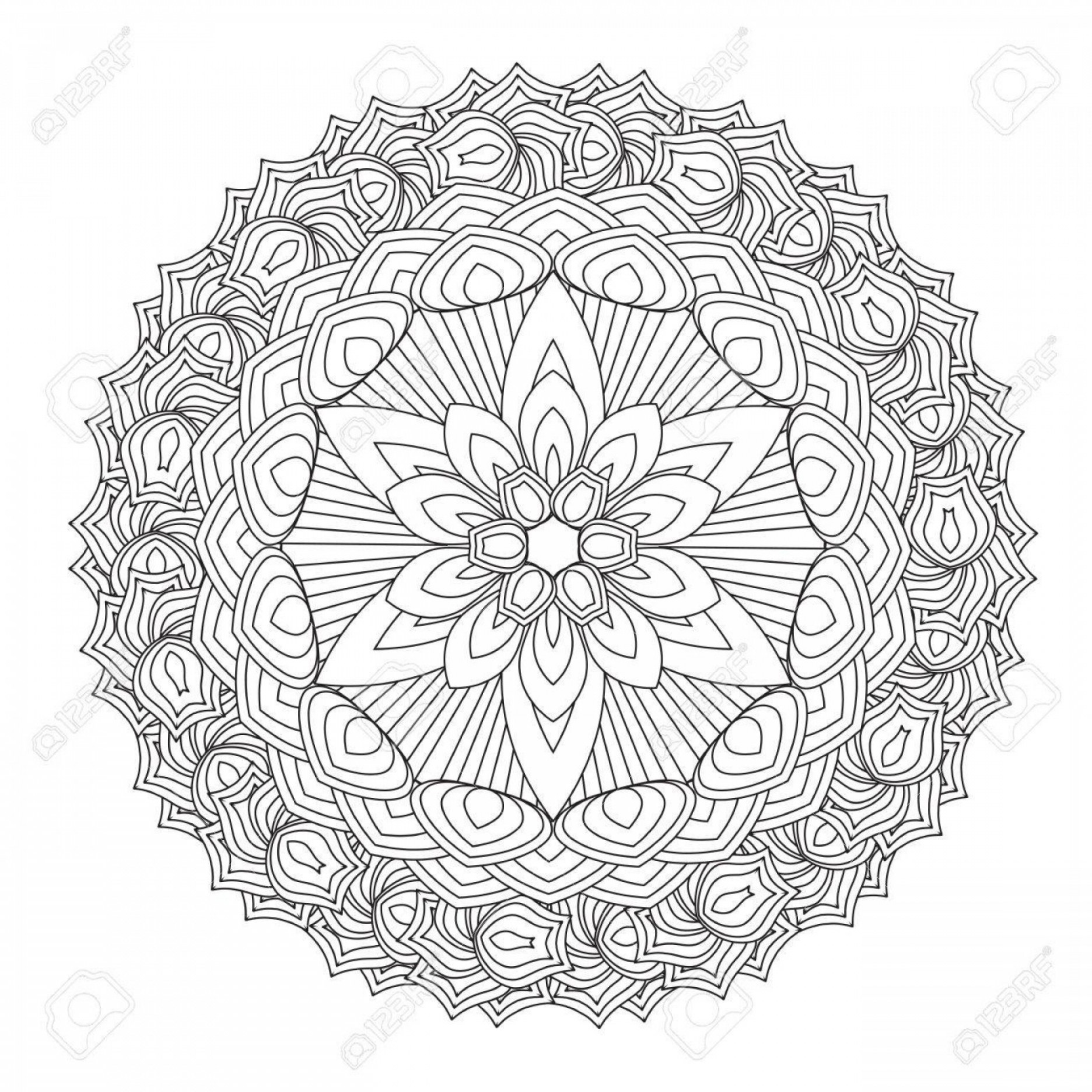 1872x1872 Black And White Flower Mandala Vector Geekchicpro