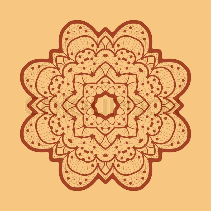 800x800 Ornamental Outline Mandala. Vector Square Flyer Card Design