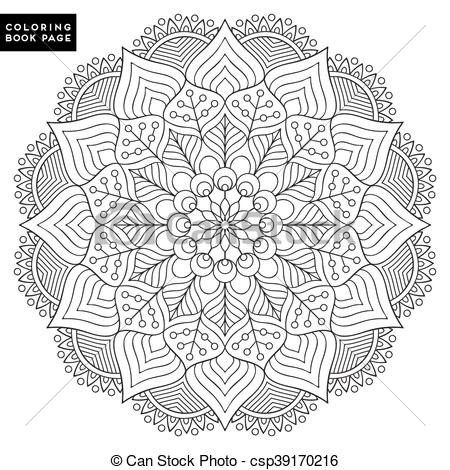 450x470 Vector Indian Mandala. Ornament Beautiful Card With Mandala
