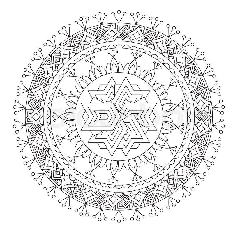 800x800 Flower Mandala Vector Illustration. Oriental Pattern, Vintage