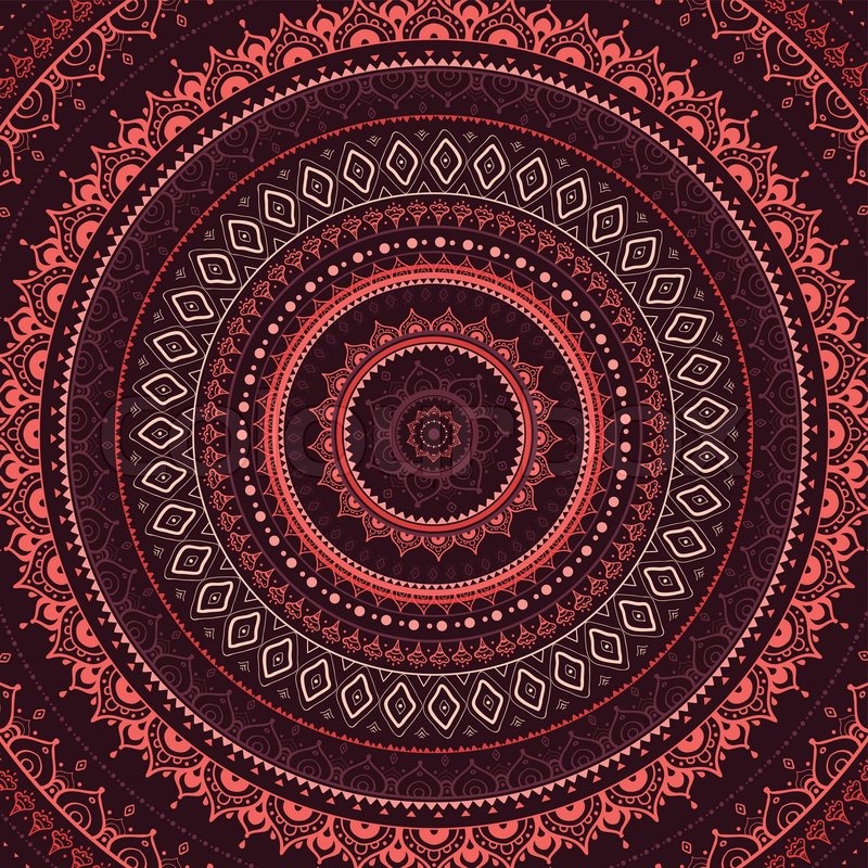 800x800 Vector Vintage Background. Mandala. Indian Decorative Pattern